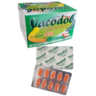 VACODOL Vacopharm (Hộp 10 vỉ x 10 viên) - Điều trị triệu chứng của cảm lạnh và cúm